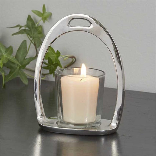 Equestrian Stirrup Chrome Votive Holder