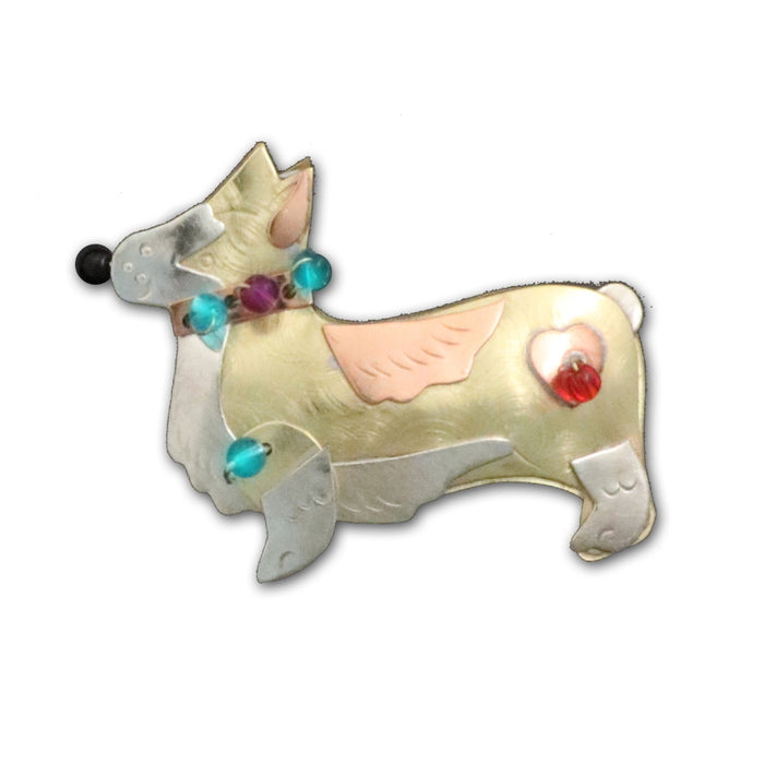 Duchess the Corgi Pin on Greeting Card