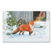 A Frosty Walk - Fox Embossed Christmas Card