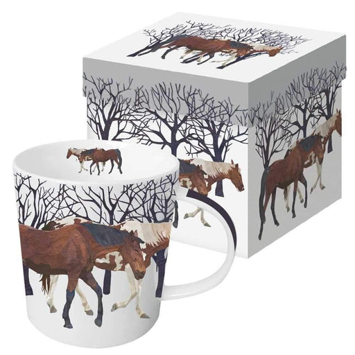 Winter Horses Mug Gift Set