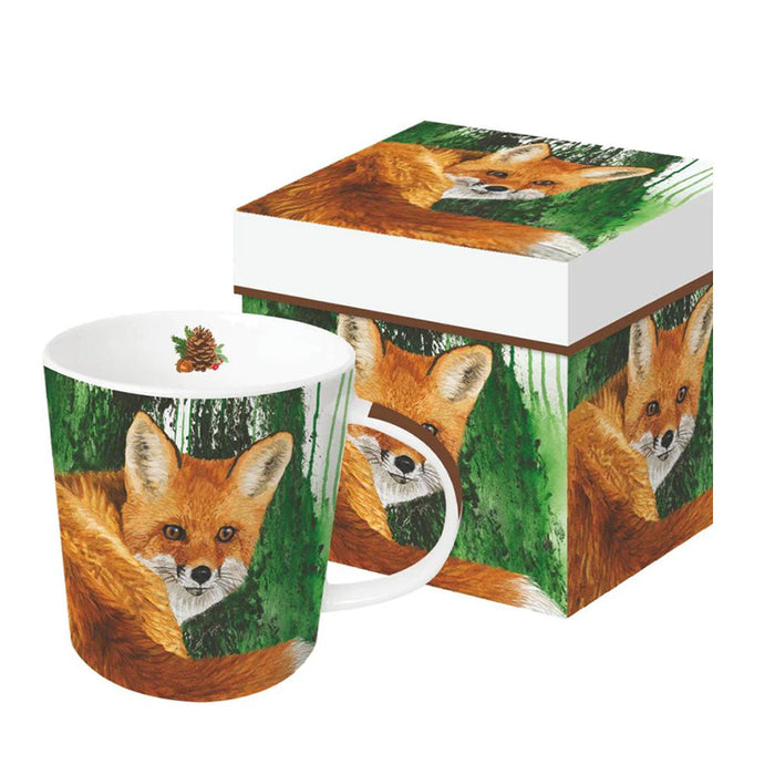 Evergreen Fox Mug Gift Set