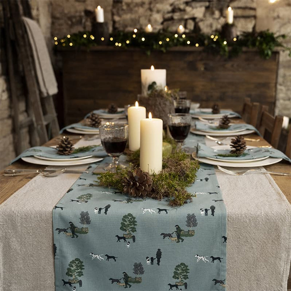 Woodland Dog Walks Cotton Table Runner by Sophie Allport — Horse and ...