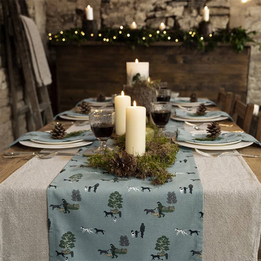 Woodland Dog Walks Cotton Table Runner by Sophie Allport