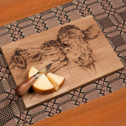 Comfy Cows Engraved Oak Serving Board