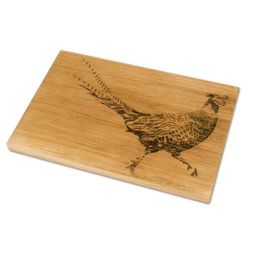 Wild Pheasant Engraved Oak Serving Board