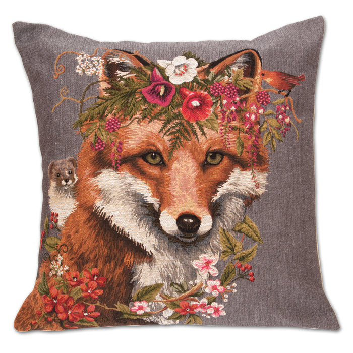 Forest Fantasy Fox Tapestry Pillow