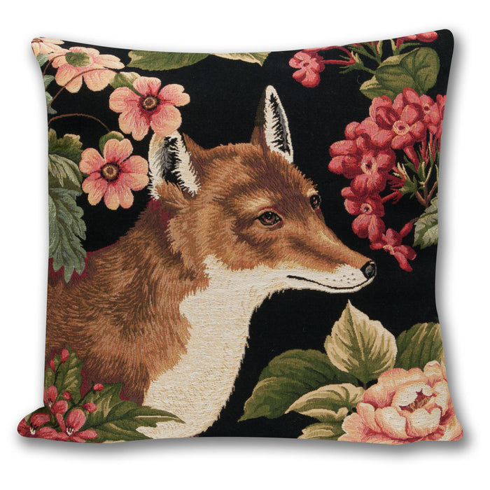 Fox Floral & Fauna Tapestry Pillow