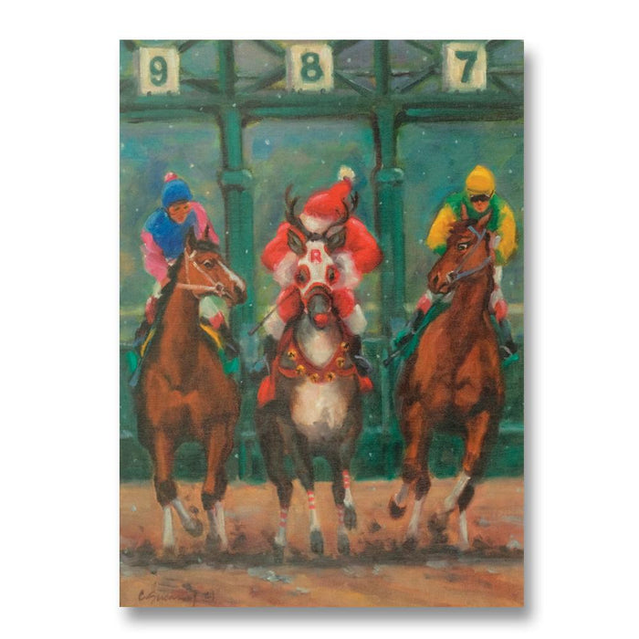 Holiday Entry Horse Racing Christmas Cards by Susany