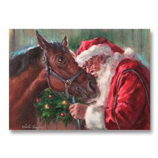 Santa Kiss, Equestrian Christmas Cards by Susany