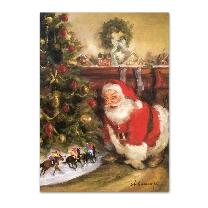 Santa's Train-ing Track -Christmas Horse Racing Cards by Susany