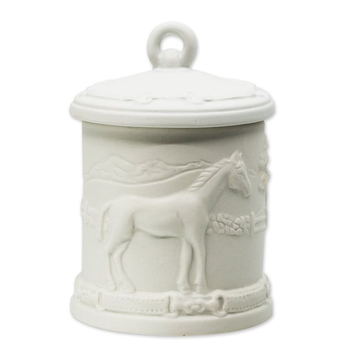 Equstrian Candle in Porcelain Jar - Gift Set