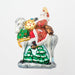 Santa on Grey Horse Glass Ornament