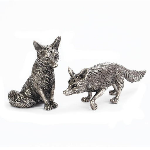 Pewter Fox Salt and Pepper Shakers