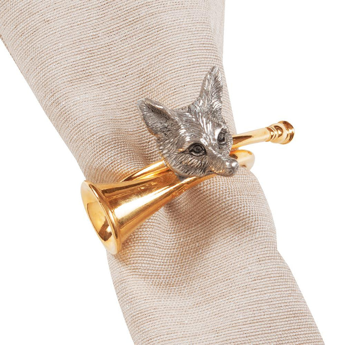 Golden Horn Fox Napkin Ring
