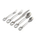 Equestrian Stirrup Flatware 5 piece Setting - Matt Silver 