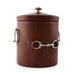Equestrian Leather Ice Bucket with Bit