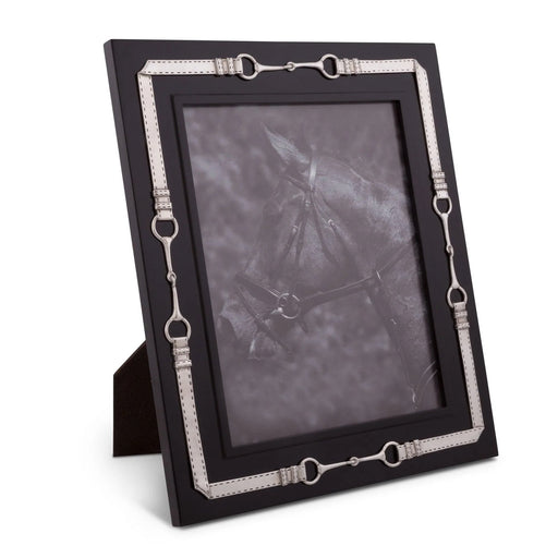 Equestrian Photo Frame - Black Lacquer with Bits 8"x10"