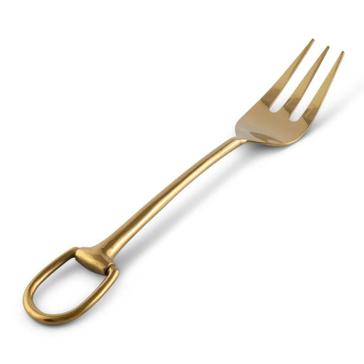 Equestrian Stirrup Serving Fork - Shiny Gold