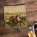 Paddock Horse Racing Marble Trivet - Cork Back