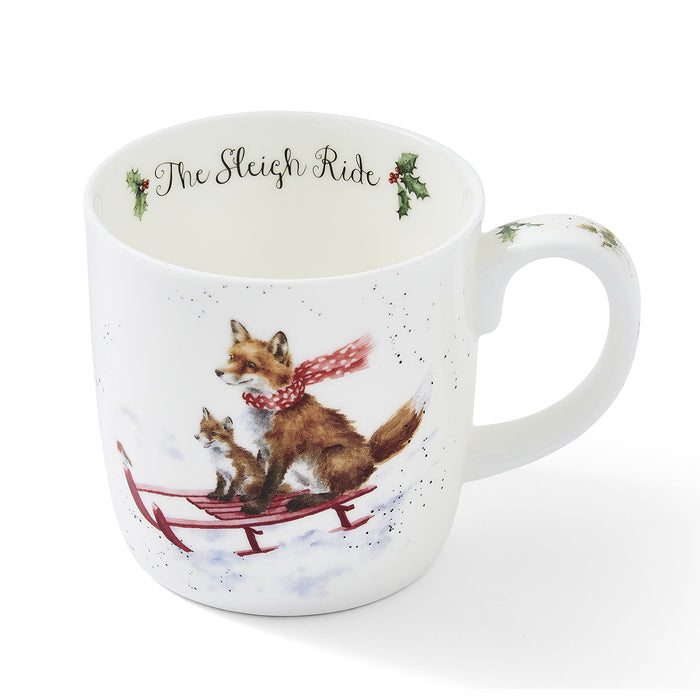 Fox Mug Sleigh Ride by Wrendale