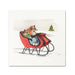 Foxes in Cutter Sleigh Christmas Enclosure Cards 