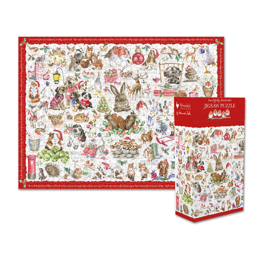 The Country Set Christmas Jigsaw Puzzle by Wrendale