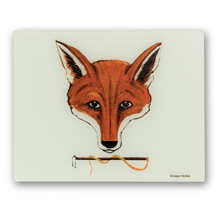 Fox Mask Glass Cutting Board