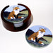 Red Fox Bisque Coasters Set of 4 