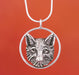 Fox Circle Silver Pendant by Jane Heart