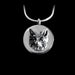 Fox Sterling Disc Pendant Necklace