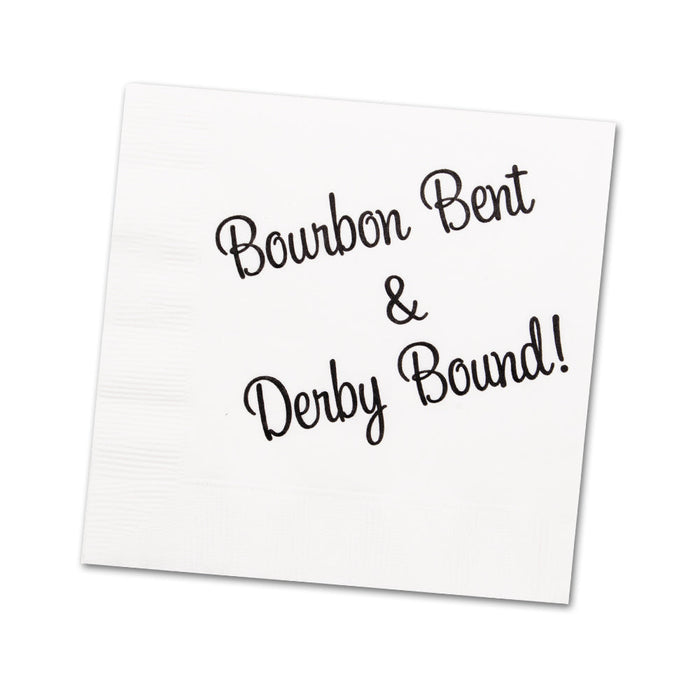 Derby Bound - Paper Beverage Napkins - Pkg/16