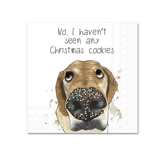 Haven't See Any - Funny Christmas Dog Beverage Napkins
