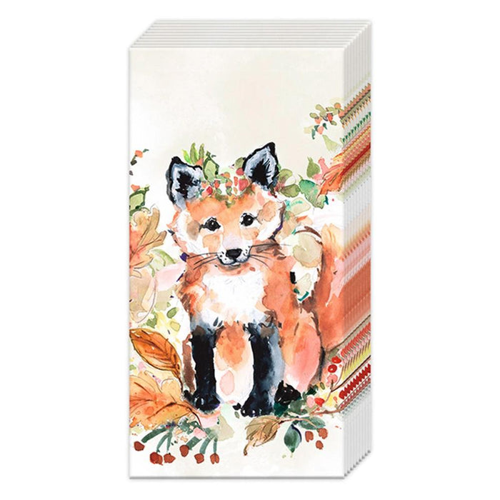 Autumn Fox Paper Pocket Tissues