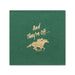 And They're Off Racehorse Green Beverage Napkins - Foil Hot Stamped 