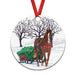 Horse Sleigh Christmas Ornament