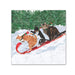 Tobogganing Cats Paper Beverage Napkins