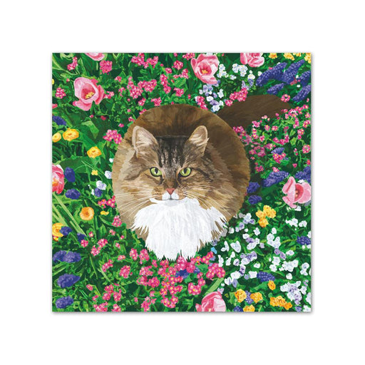 Garden Cat Paper Beverage Napkins