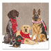 Winter Scarf Dogs Paper Luncheon Napkins