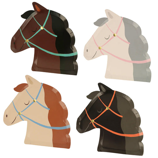 Party Horses Die-Cut Paper Plates