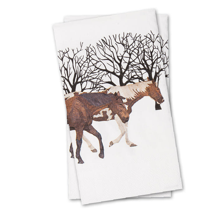 Winter Horses Paper Guest Towels