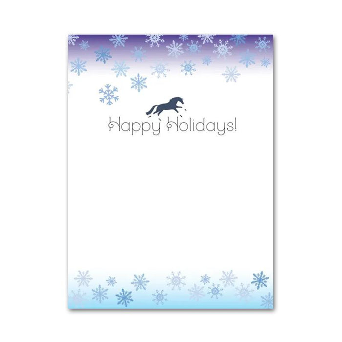 Blue Gallop Horse Christmas Cards