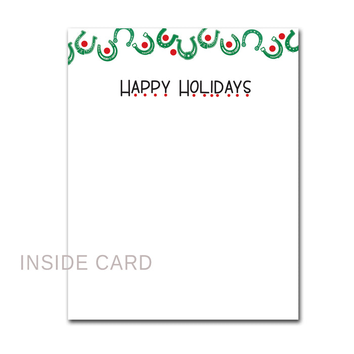Horseshoes Christmas Tree Holiday Cards