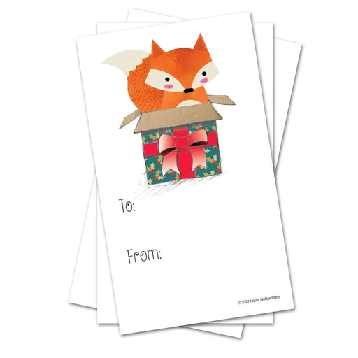 Fox Holiday Package Gift Tags