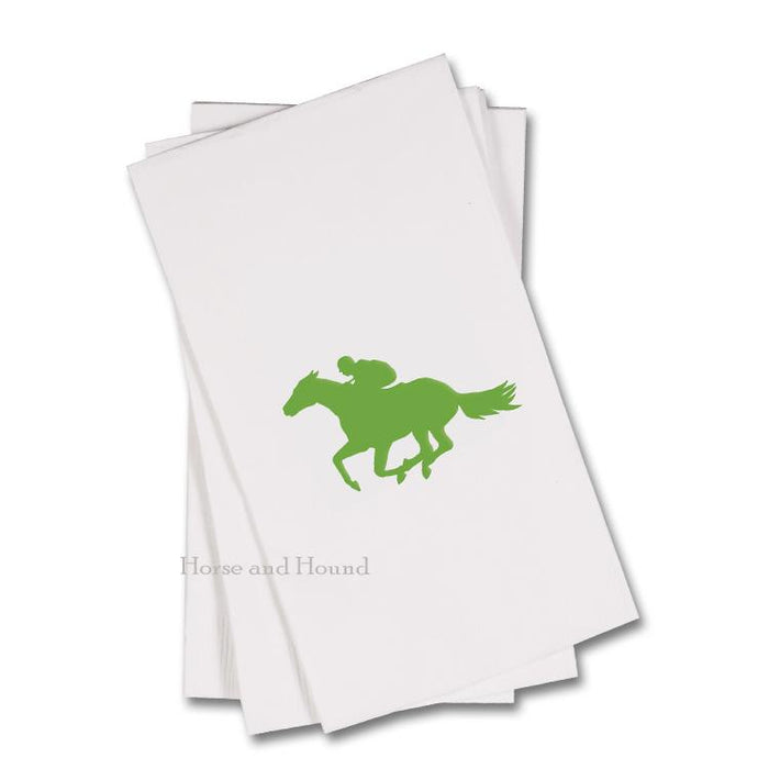 Green Racehorse Paper Guest Towels