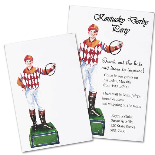 Lawn Jockey - Horse Racing Party Invitation