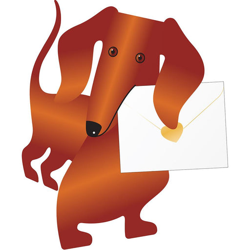 Weeny the Dachshund 3D Greeting Card