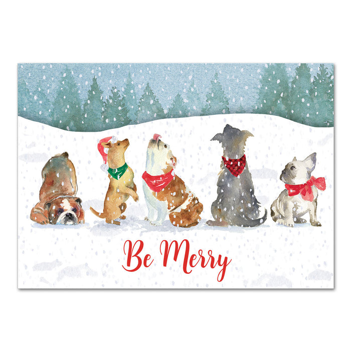 Snow Flurry Dogs Holiday Cards