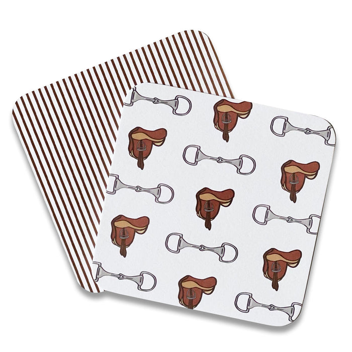 Saddle & Bit Paper Board Coasters - Pack of 8