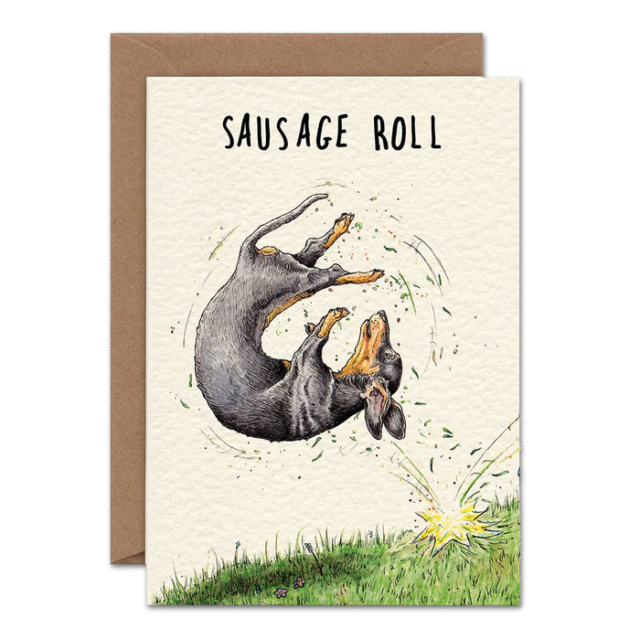 Sausage Roll - Dachshund Funny Dog Note Card