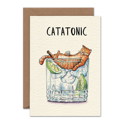 Catatonic Card - Funny Cat Note Card